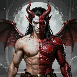 human who is half human and half demon 8k