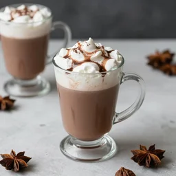 hot chocolate photography, front angle, styled food photography, 4 k,
