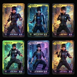 epic card scans, cyberpunk style, highly detailed, digital art