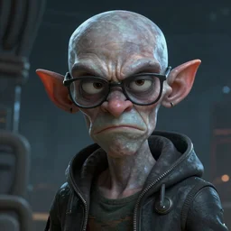 A Pissed Right Off Genetically Engineered Nerd, sci-fi, highly detailed, digital painting, artstation, concept art, smooth, sharp focus ilustration, Artstation HQ.