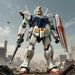 gundam mecha in a still from the movie district 9 ( 2 0 0 9 ) directed, by neill blomkamp