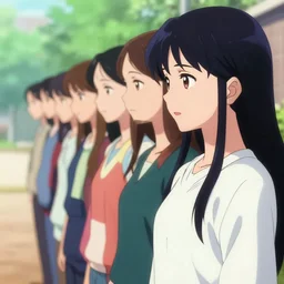 anime, anime girl, congo line