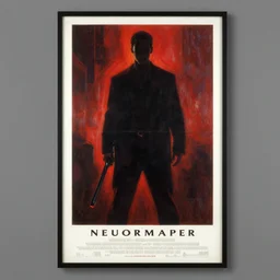 1 9 8 3 movie poster for neuromancer. oil on canvas by john alvin.