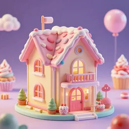 a Candy House, inspiring ,sweet, cinematic,highly-detailed