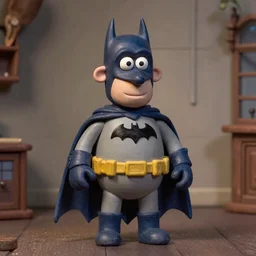 a still of batman in wallace and gromit, claymation, hdr