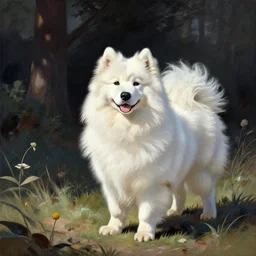 samoyed dog, by Sal Buscema