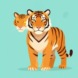 Tiger, Flat Art