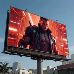 joi from blade runner 2 0 4 9 as a giant billboard in the sky 8 k hyperdetailed photorealism hdr