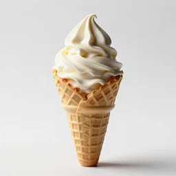 wicker ice cream cone, high detail macro photography, isolated on a pure white background, centered, entire object in frame, sharp focus, soft studio lighting