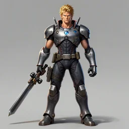 senator steven armstrong from metal gear rising revengeance by greg rutkowski