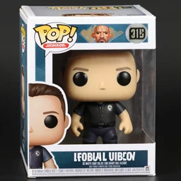 product still of Dwayne Johnson funko pop with box, 85mm f1.8