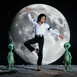 michael jackson dancing on the moon with aliens