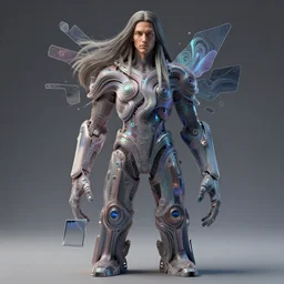 mand with long hair finally getting samsung 2 2, sci - fi, missing panels, intricate abstract upper body intricate artwork, full body, by tooth wu, wlop, beeple, dan mumford. concept art, octane render, deviantart, greg rutkowski, cinematic, key art, hyperrealism, iridescent accents