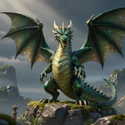 a dragon in the style of the sims 4 - n 4