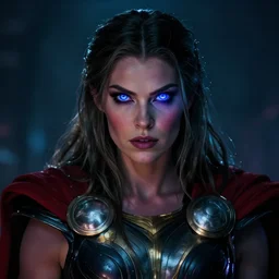 God of Thunder Thor staring into the hypnotic eyes of Medusa, dark fantasy, trending, artstation, award winning, deviant art, r34