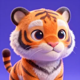 high detailed picture of a cute cartoonish tiger, intricate detail, fuzzy dream, ray tracing, autodesk maya, behance, vibrant palette, trending on artstation