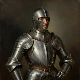 portrait of knight, painting by jan matejko, soft lighting, classical art, oil on canvas, wet - on - wet technique, detailed armour, beautiful, elegant, sharp focus, highly realistic, intricate textures, illusionistic detail,