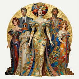 portrait, patchwork doll, cyberpunk, elegant baroque, asymmetrical art, hyperrealism, colorful, vivid, imposing, epic, abstract texture, gold leaf texture, artstation, concept art, by peter mohrbacher and wlop and rhads and artgerm and magali villeneuve and alphonse mucha
