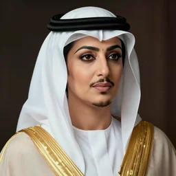 cinematic portrait, sheikh mohammad ruler of dubai, head and chest only, nintendo, contemporary, masterpiece, cinematic composition, dramatic pose, beautiful lighting, sharp, details, hyper - detailed, hd, 4 k