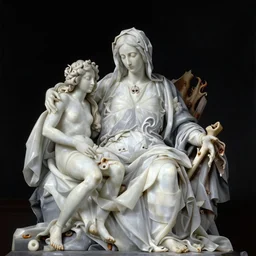 highly detailed 8 k la pieta medium shot painting of catholic veilded transparent lady with rotting still life, lawrence alma - tadema, slime, artstation, special effects makeup, maximalist, masterpiece, glittering, gold, silver, ivory, hyperreal, golden ratio alphonse mucha, mythological