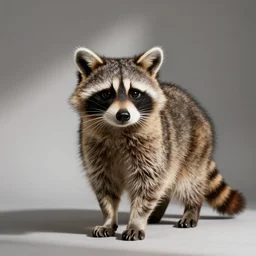 A cross-breed of a tabby cat and a raccoon | very cute