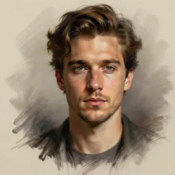 rough sketch portrait of a man