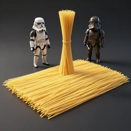 rd 2 d made of spaghetti, octane render, ultra realistic, still from the last jedi, 1 2 k