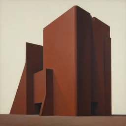 painting of architecture in the style of yuichi yokoyama and archigram, heavy, rich, smooth, jagged, 4 k, minimal