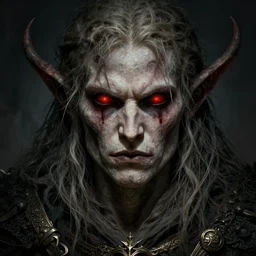 highly detailed elden ring portrait photo of the face of the one who torments the souls of the damned in hell, hyperrealistic illustration by william didier - pouget