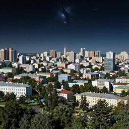 Kyiv city in Space
