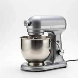 victorian stand mixer, professional product shot, isolated on a pure white background, centered, entire object in frame, sharp focus, soft studio lighting