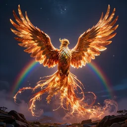 rainbow cosmic volumetric lights phoenix