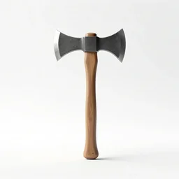 minimalist pickaxe, stylized 3d render, isolated on a pure white background, centered, entire object in frame, sharp focus, soft studio lighting