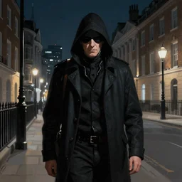 Jack the Ripper in London at night, concept art, digital painting