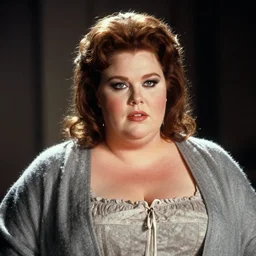 a photograph of the Fat Lady (Priscilla Allen) from the 1990 movie Total Recall