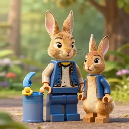 still from lego peter rabbit movie