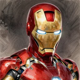 iron man, illustration, doodle,