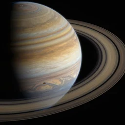 photograph of saturn taken from jupiter