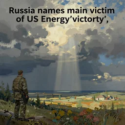 illustration to headline : russia names main victim of us energy'victory ', abstraction by homer clinch