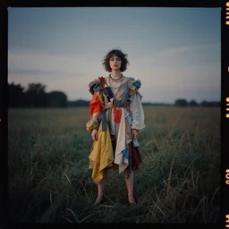kodak portra 4 0 0, wetplate, photo of a surreal artsy dream scene,, girl, weird fashion, photographed by paolo roversi style