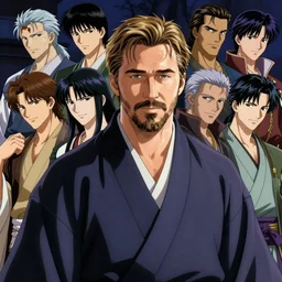 an anime portrait of ryan gosling as a beautiful man wearing a kimono from skyrim, by stanley artgerm lau, wlop, rossdraws, james jean, andrei riabovitchev, marc simonetti, and sakimichan, trending on artstation