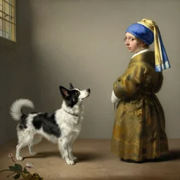 dog by moebius and atey ghailan by james gurney by vermeer by George Stubbs