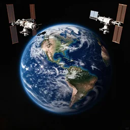 of earth from a space satellite after nuclear war