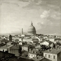 a cityscape by piranesi