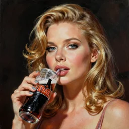 ultra realistic portrait painting of amy adams in a 6 0 s ad for soda, art by frank frazetta, 4 k, ultra realistic, highly detailed, epic lighting