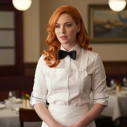 christina hendricks as restaurant waitress,