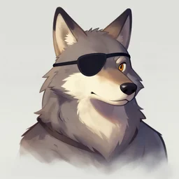 a portrait of wolf o'donnell from star fox, eyepatch, artstation, greg rutkowski, gregory manchess, greg hildebrandt, concept art, furry furaffinity