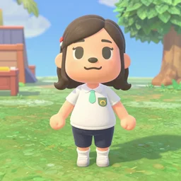 Film still of Gal Gadot, from Animal Crossing: New Horizons (2020 video game)