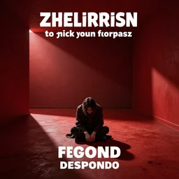 a schizophrenia with a suffers in despondency in the hyper expanse of the red room