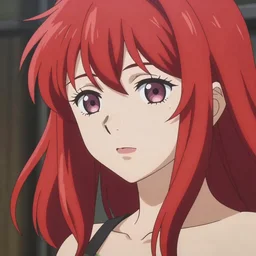 An ultradetailed Close-up asian girl with nekomimi, red long hair, digital art, cel shading, dreamy and ethereal, by Shinkai Makoto ,Kyoto Animation, anime illustration, trending on Pixiv.